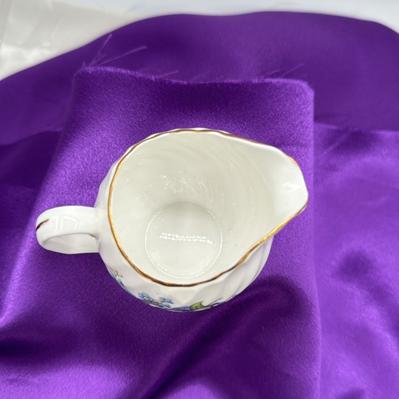 Adderley Creamer & Sugar Bowl Lily of the Valley & Forget Me Nots. - Picture 8 of 9